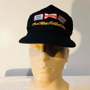 Vintage Bud Man Football Fan baseball cap hat